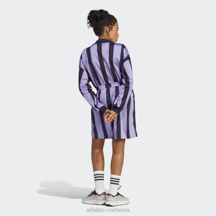 Adidas rochie din jerse jacquard violet femei violet/cerneală/alb 2JBN9818