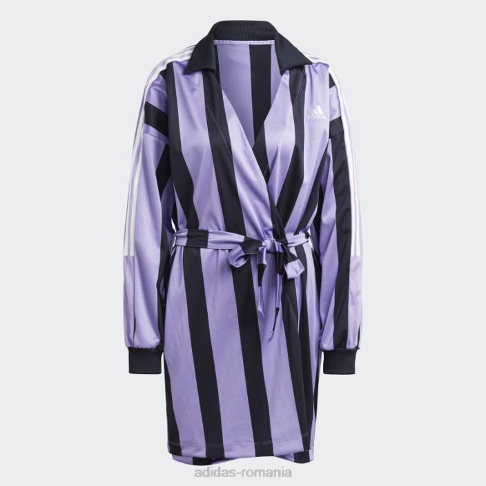 Adidas rochie din jerse jacquard violet femei violet/cerneală/alb 2JBN9818