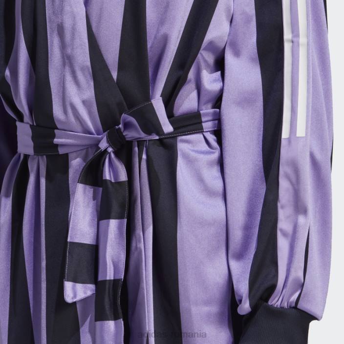 Adidas rochie din jerse jacquard violet femei violet/cerneală/alb 2JBN9818