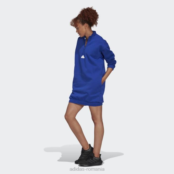 Adidas rochie pulover cu fermoar jumătate albastru fashion femei albastru 2JBN10808