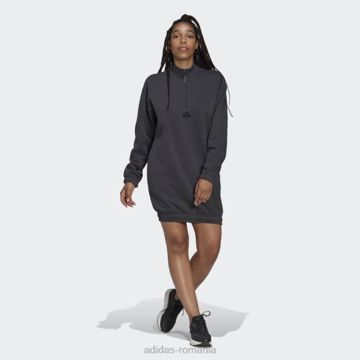Adidas rochie pulover cu jumătate de fermoar carbon femei carbon 2JBN2566