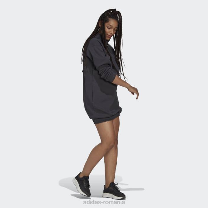 Adidas rochie pulover cu jumătate de fermoar carbon femei carbon 2JBN2566