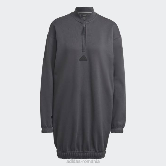Adidas rochie pulover cu jumătate de fermoar carbon femei carbon 2JBN2566