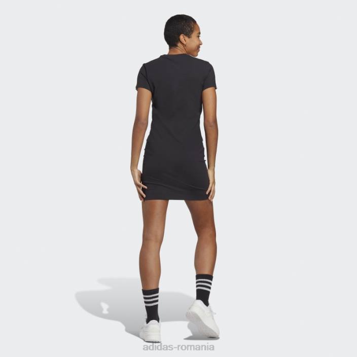 Adidas rochie tricou essentials cu 3 dungi negru adidas femei alb negru 2JBN16836