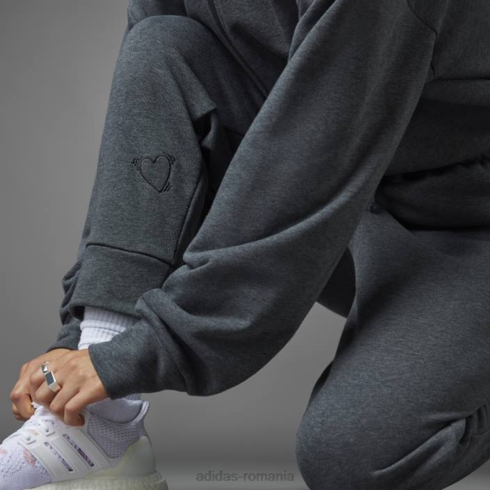 Adidas salopetă gri închis pentru ziua Îndrăgostiților femei erica gri închis 2JBN9149