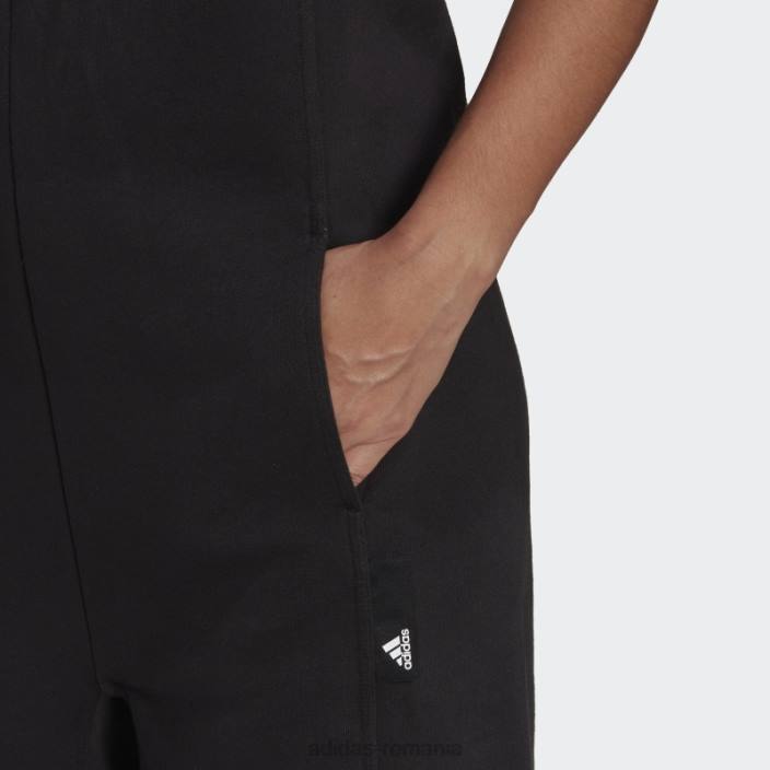 Adidas salopeta studio lounge fleece neagra femei negru 2JBN10598