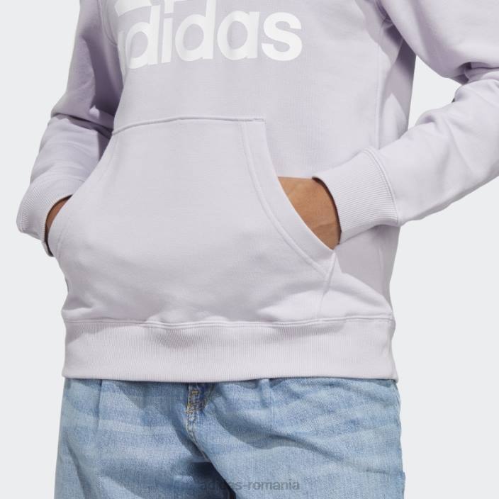 Adidas silver dawn essentials logo mare obișnuit French Terry hanorac adidas femei zori argintii/alb 2JBN9387