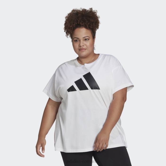 Adidas sportswear future icons logo tricou (plus marime) alb fierbinte femei alb 2JBN3168