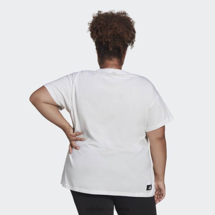 Adidas sportswear future icons logo tricou (plus marime) alb fierbinte femei alb 2JBN3168