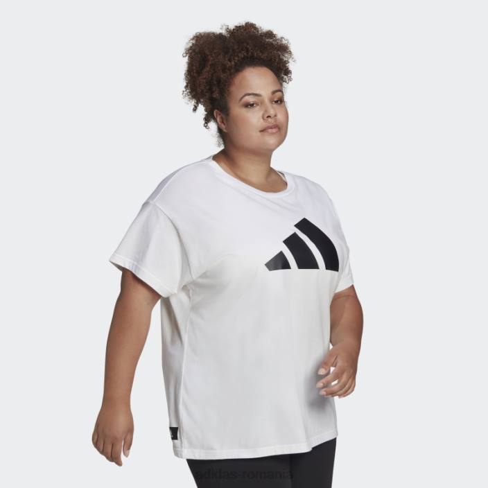 Adidas sportswear future icons logo tricou (plus marime) alb fierbinte femei alb 2JBN3168