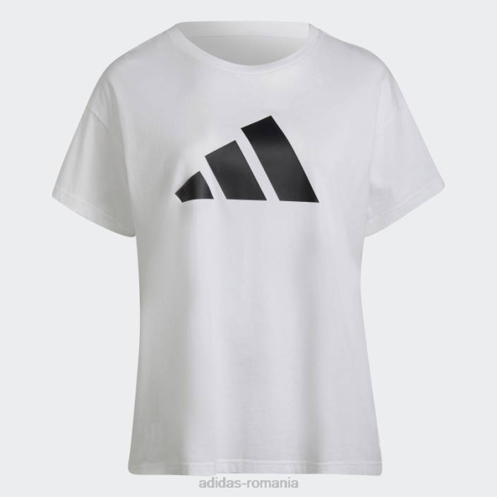 Adidas sportswear future icons logo tricou (plus marime) alb fierbinte femei alb 2JBN3168