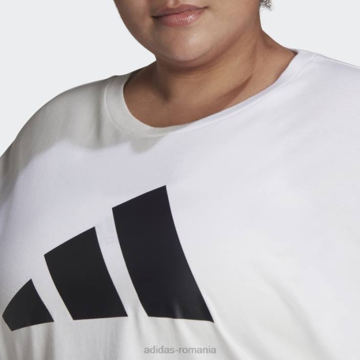 Adidas sportswear future icons logo tricou (plus marime) alb fierbinte femei alb 2JBN3168