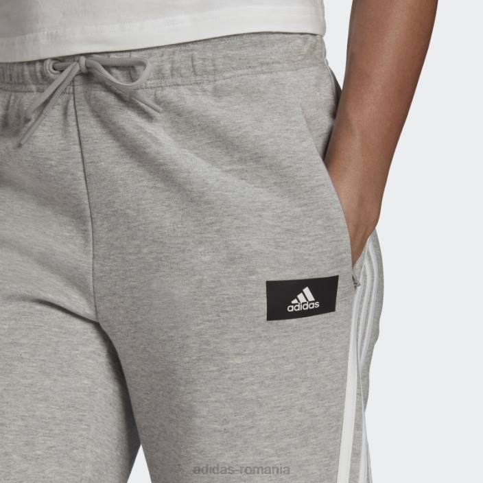 Adidas sportswear future icons pantaloni cu 3 dungi gri mediu femei gri mediu 2JBN3207