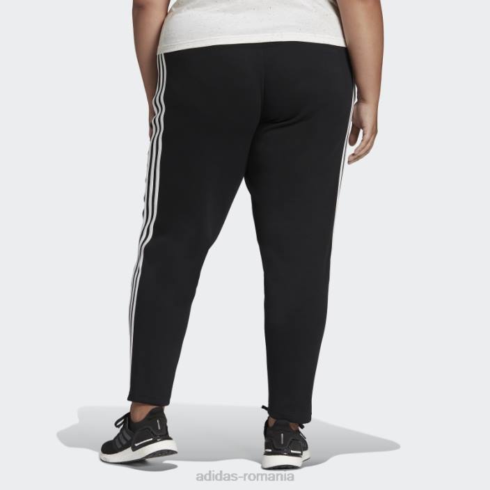 Adidas sportswear future icons pantaloni skinny cu 3 dungi (plus marime) negri femei negru 2JBN10691