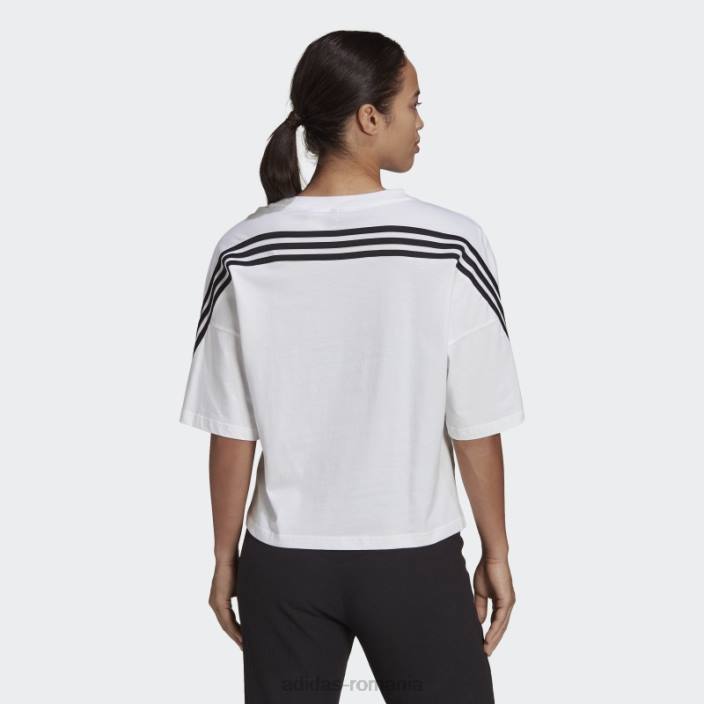 Adidas sportswear future icons tricou cu 3 dungi alb fierbinte femei alb 2JBN3706