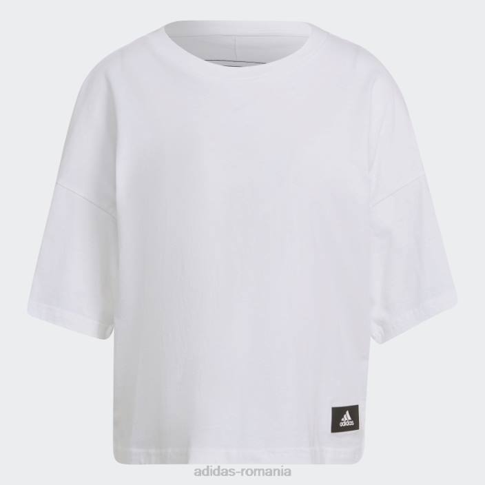 Adidas sportswear future icons tricou cu 3 dungi alb fierbinte femei alb 2JBN3706