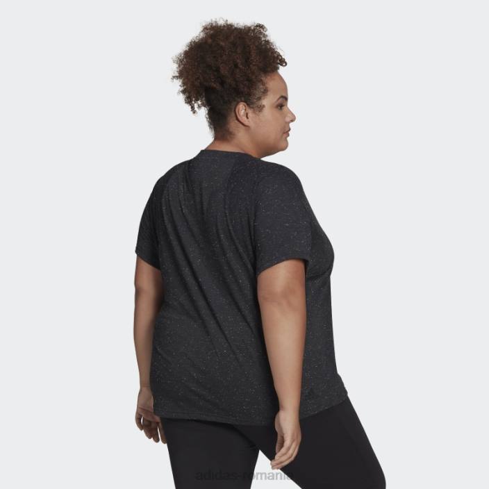 Adidas sportswear future icons winners 3.0 tee (plus size) black melange fashion femei melange negru 2JBN3709