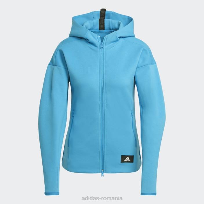 Adidas sportswear mission victory hanorac cu fermoar complet albastru fierbinte femei albastru 2JBN17559