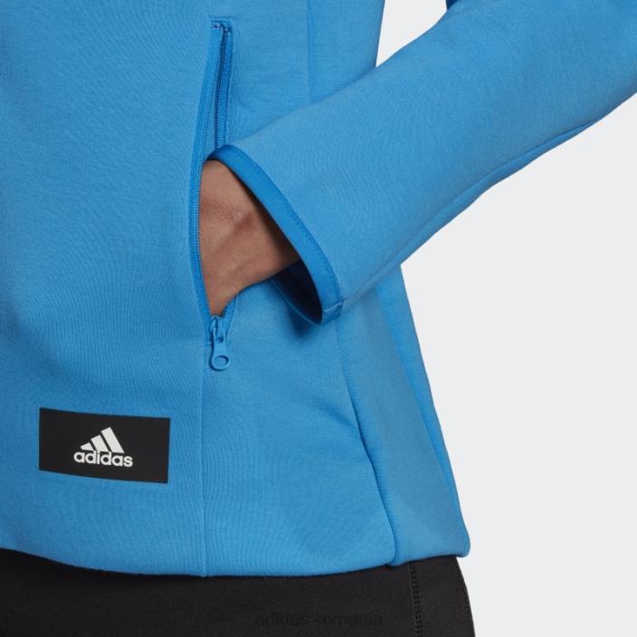 Adidas sportswear mission victory hanorac cu fermoar complet albastru fierbinte femei albastru 2JBN17559