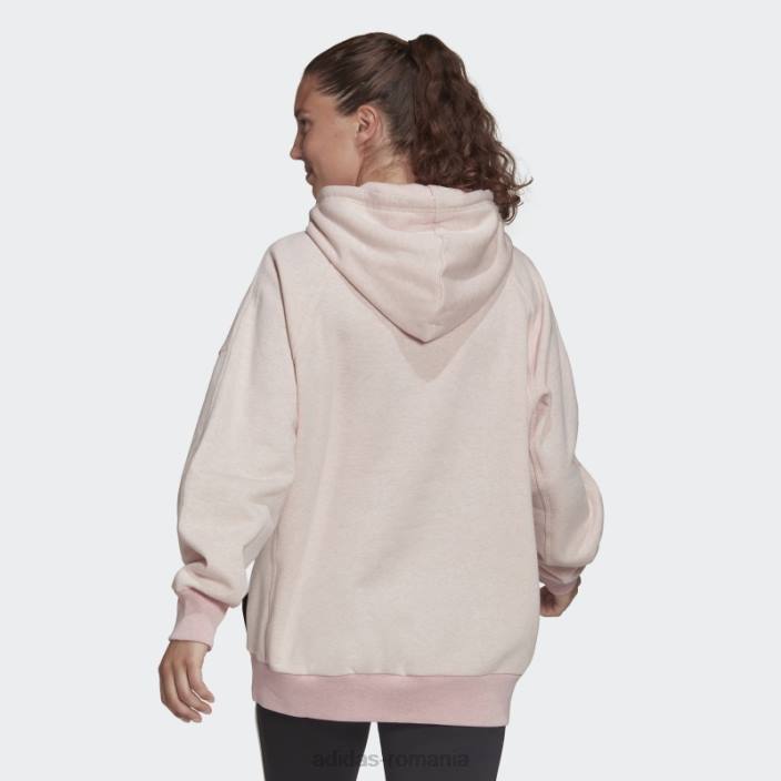 Adidas sportswear studio lounge fleece hanorac roz botanic fierbinte mel femei roz botanic mel 2JBN17548