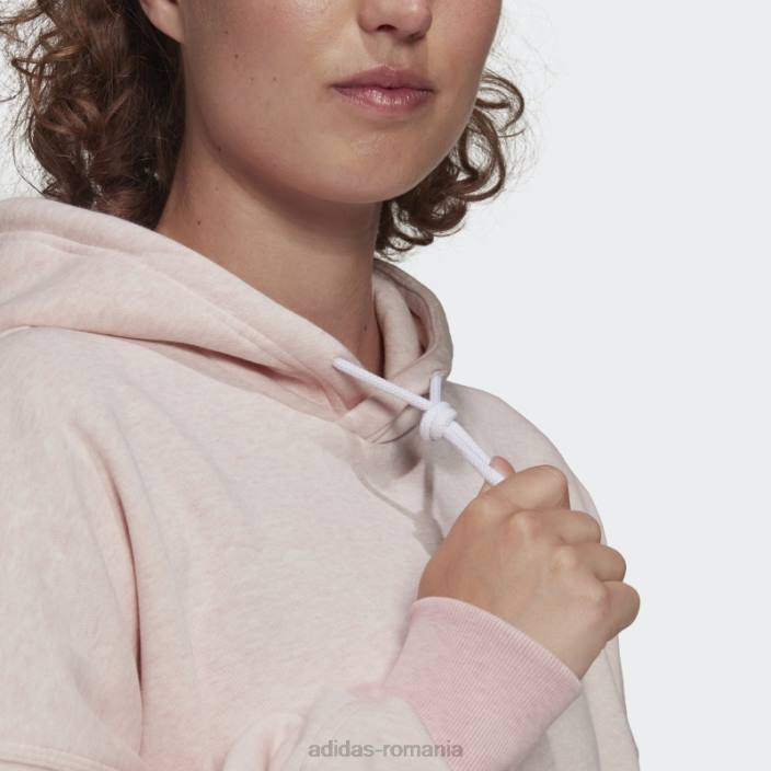 Adidas sportswear studio lounge fleece hanorac roz botanic fierbinte mel femei roz botanic mel 2JBN17548