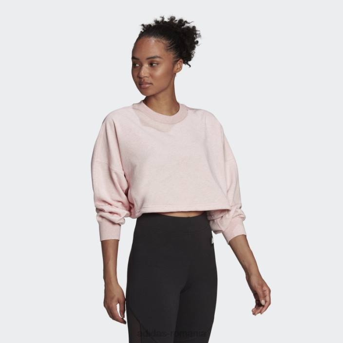 Adidas sportswear studio lounge vara echipaj hanorac fashion botanic roz mel femei roz botanic mel 2JBN2887