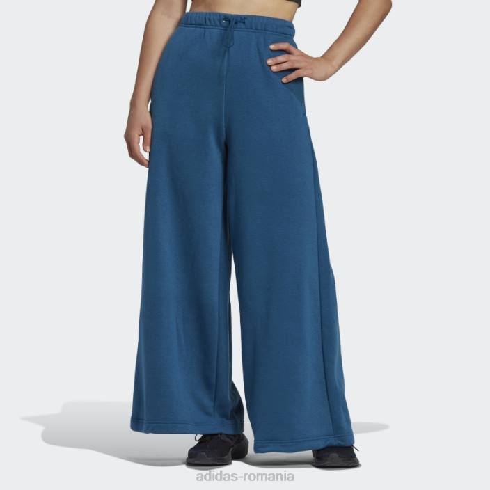 Adidas studio lounge pantaloni fleece cu picioare largi adidas marine femei marin 2JBN3192