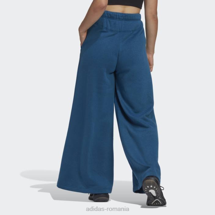 Adidas studio lounge pantaloni fleece cu picioare largi adidas marine femei marin 2JBN3192