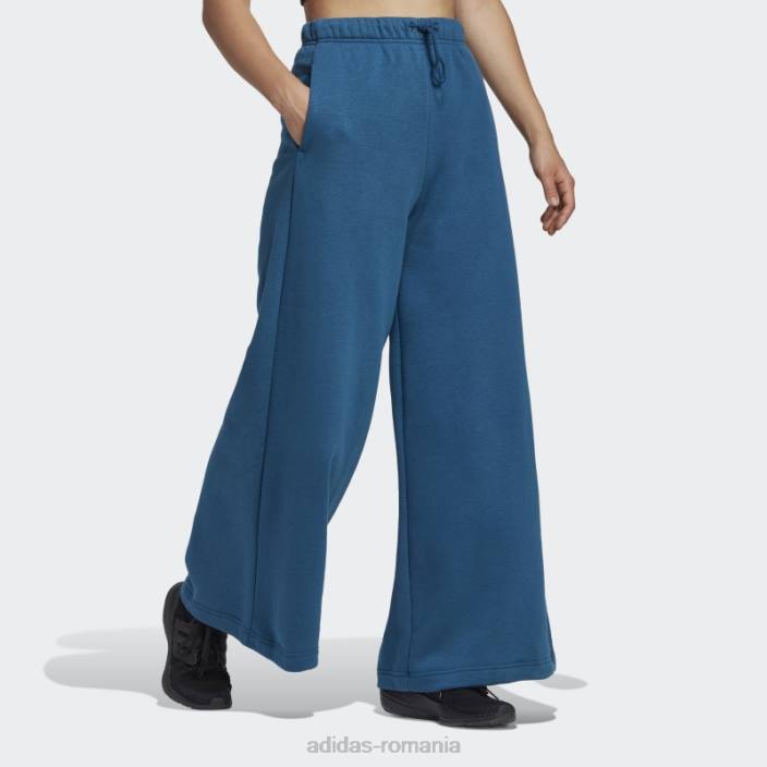Adidas studio lounge pantaloni fleece cu picioare largi adidas marine femei marin 2JBN3192