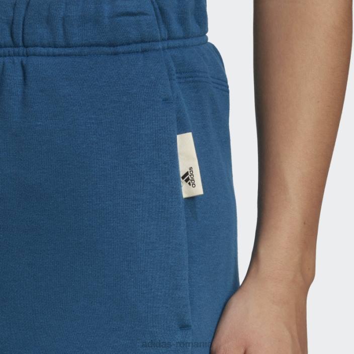 Adidas studio lounge pantaloni fleece cu picioare largi adidas marine femei marin 2JBN3192