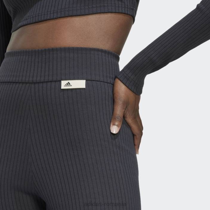 Adidas studio lounge pantaloni scurți cu nervuri carbon femei carbon 2JBN2924
