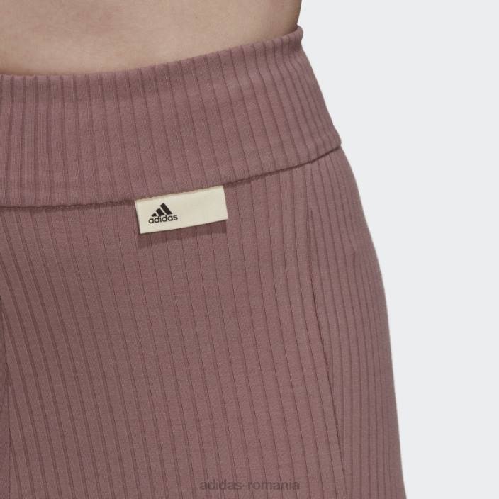 Adidas studio lounge pantaloni scurți cu nervuri violet femei Violet 2JBN10376