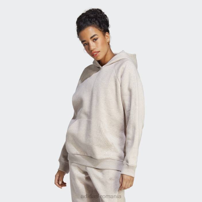Adidas taupe mel all szn fleece boyfriend hanorac femei taupe mel 2JBN9568
