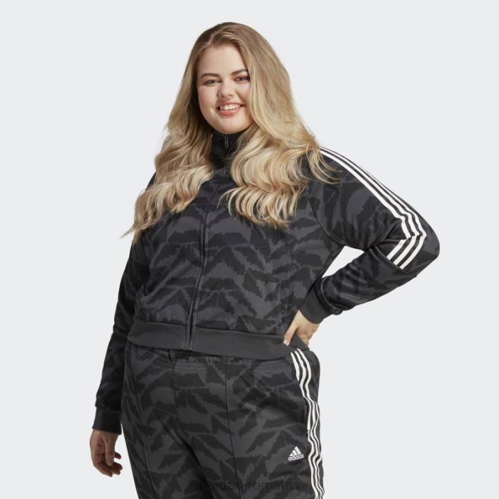 Adidas tiro costum up lifestyle track top (plus size) carbon adidas femei carbon/negru/alb 2JBN17052