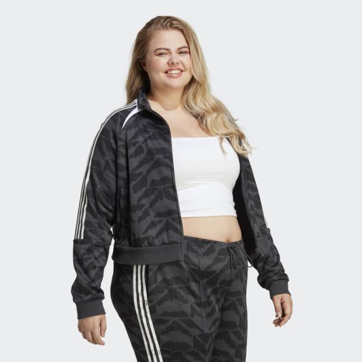 Adidas tiro costum up lifestyle track top (plus size) carbon adidas femei carbon/negru/alb 2JBN17052