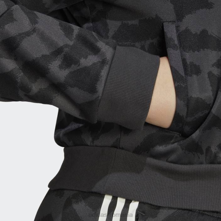 Adidas tiro costum up lifestyle track top (plus size) carbon adidas femei carbon/negru/alb 2JBN17052