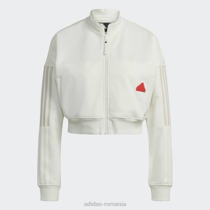 Adidas top alb de sport decupat femei alb 2JBN2285