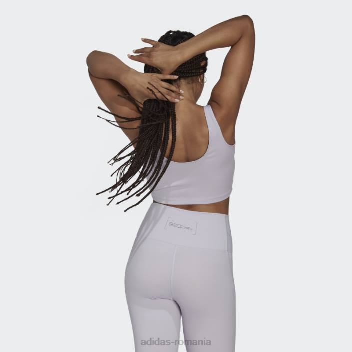Adidas top cropped argintiu adidas femei zori argintii/negru 2JBN2325