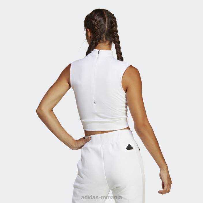Adidas top cropped fără mâneci mission victory alb femei alb 2JBN9686