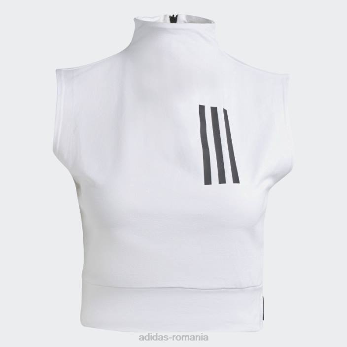 Adidas top cropped fără mâneci mission victory alb femei alb 2JBN9686