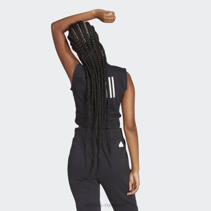 Adidas top cropped fără mâneci negru Mission Victory femei negru 2JBN9557