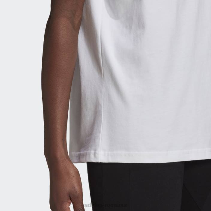 Adidas tricou adidas cu 3 dungi alb essentials femei alb negru 2JBN17175