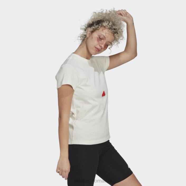 Adidas tricou alb adidas femei alb roșu 2JBN2496