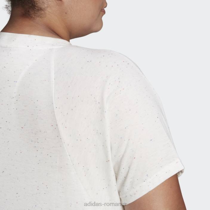 Adidas tricou alb melange viitor icons winners 3.0 (mărime plus) femei melange alb 2JBN10402