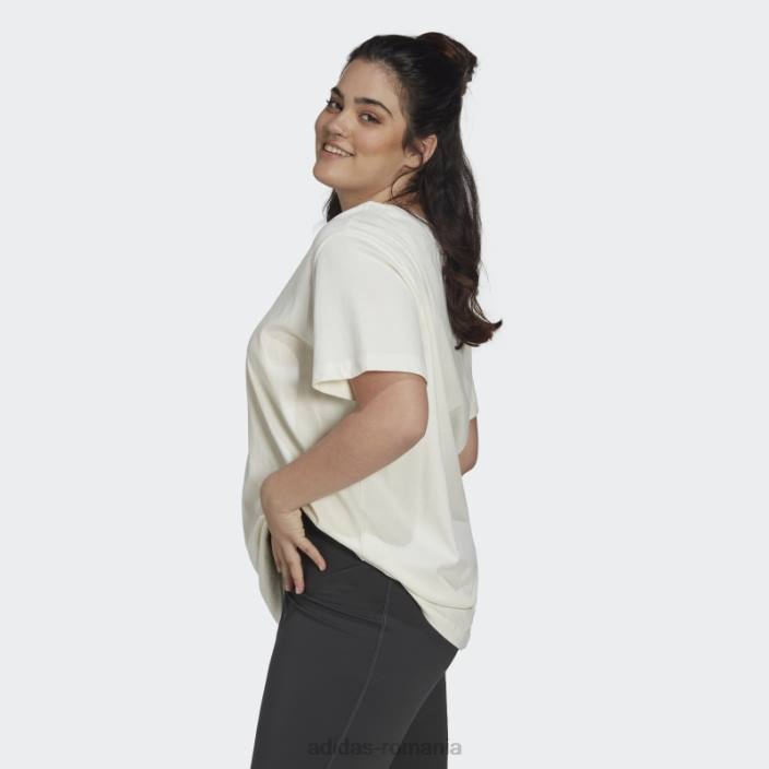 Adidas tricou alb (plus marime) femei alb roșu 2JBN2573