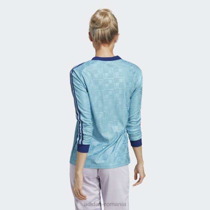 Adidas tricou albastru tiro cu maneca lunga femei albastru 2JBN9088