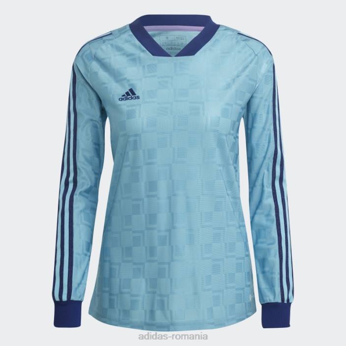 Adidas tricou albastru tiro cu maneca lunga femei albastru 2JBN9088