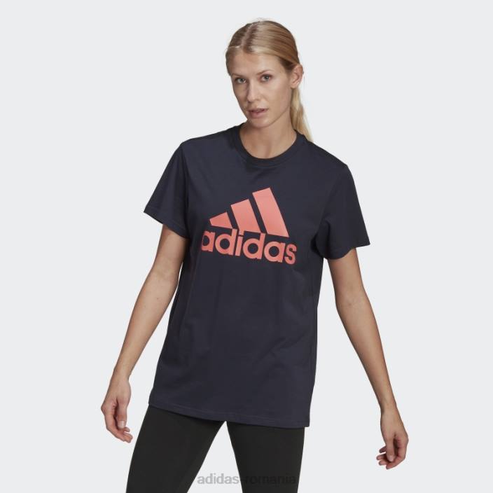 Adidas tricou boyfriend cu logo ink essentials femei cerneală/turbo 2JBN17513