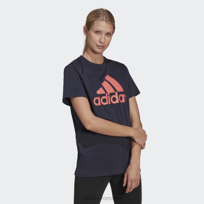 Adidas tricou boyfriend cu logo ink essentials femei cerneală/turbo 2JBN17513