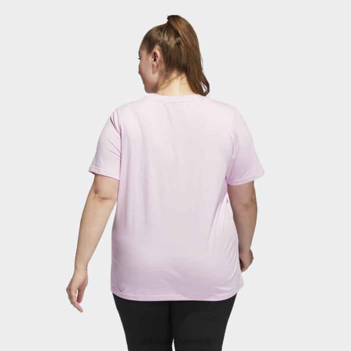 Adidas tricou cu grafic floral (mărime plus) lila adidas femei liliac 2JBN10446